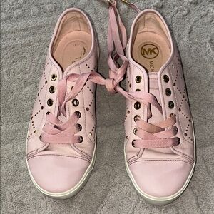 Michael Kors Pink Casual Sneakers with Lace-Up Design